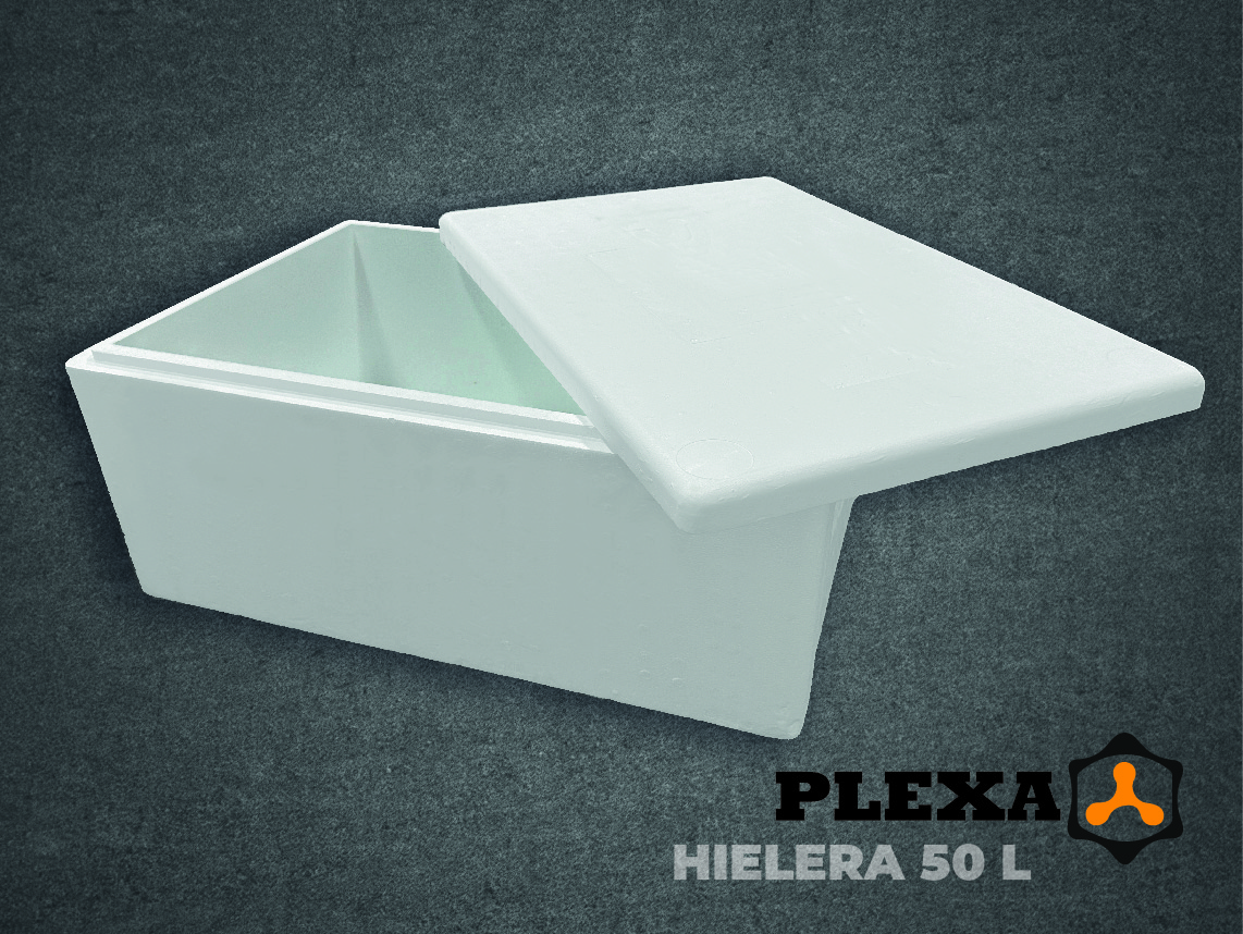 Caja térmica de unicel de 50 litros