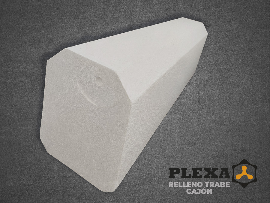Relleno de unicel para trabe cajón